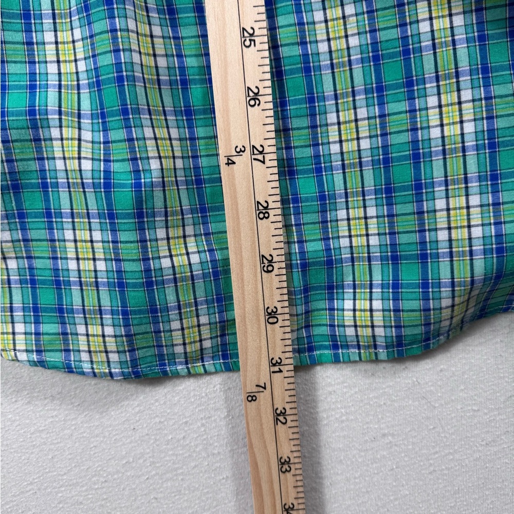Chaps Easy Care Plaid Button Down Shirt Men’s Large Short Sleeve - Picture 6 of 6